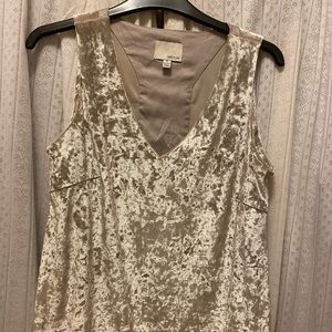 Greylin stretch velvet grey top